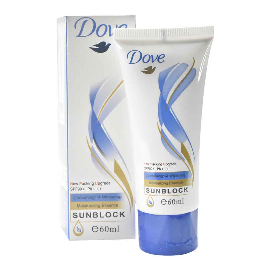 Bloqueador solar dove 60 ml caja blanca