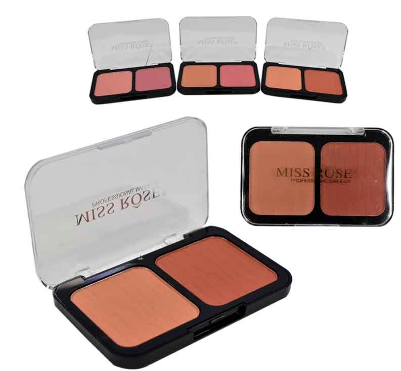 Rubores cuadrados miss rose 2 colores en 1