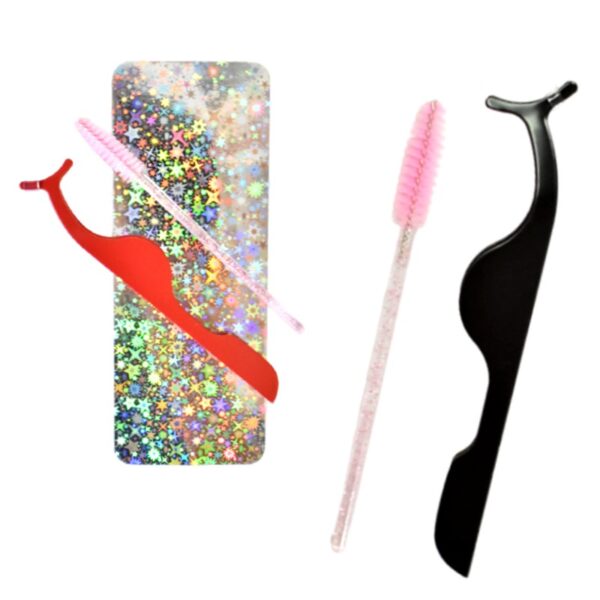 Kit De Pinza Curveada Y Cepillo Para Pestañas