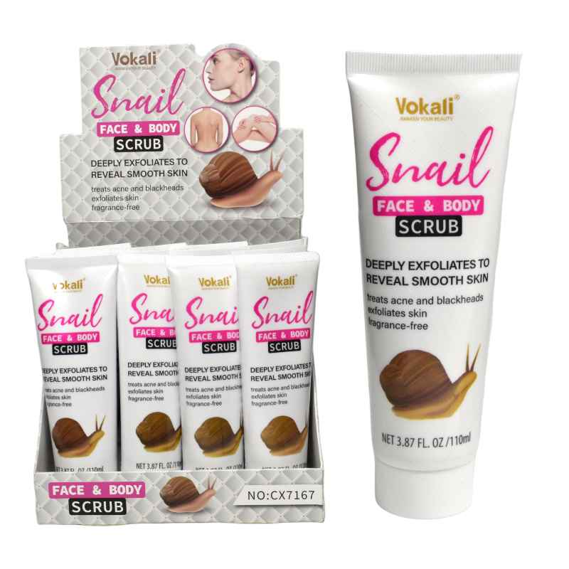 Exfoliante corporal y facial vokali snail 110ml
