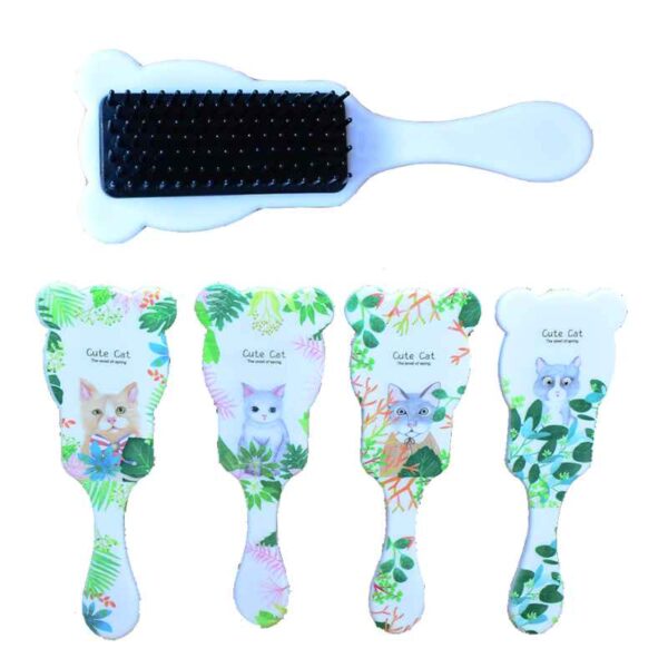 Cepillo para cabello con forma y diseños de gatos