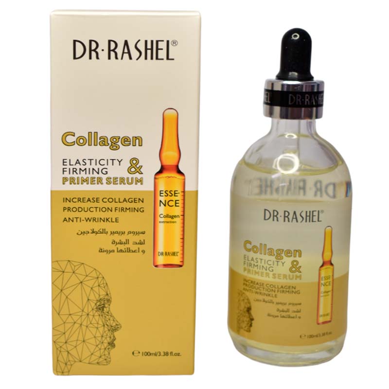 Serum de esencia de colageno Dr Rashel caja dorada con blanco
