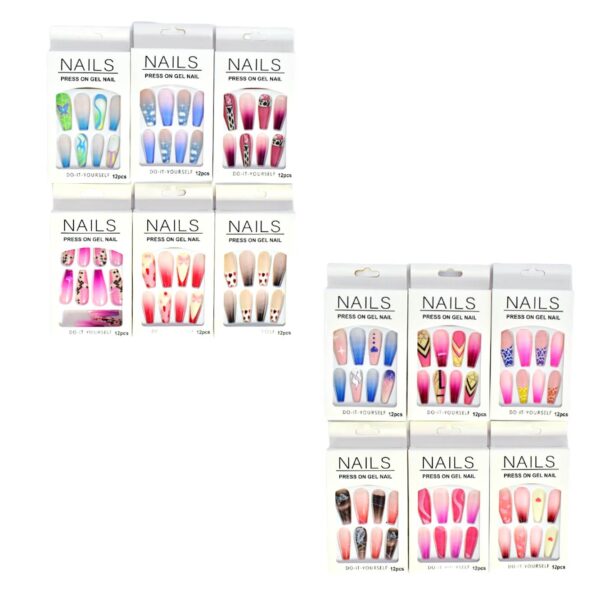 Uñas press on en diseño surtido gel nail Xu Caibeauty