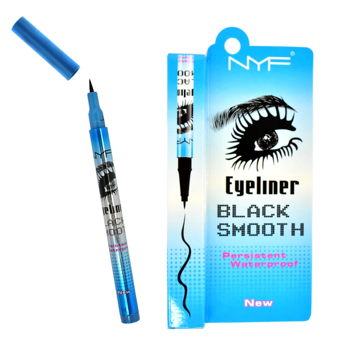 Delineador negro para ojos caja azul Waterproof NYF 1.5g