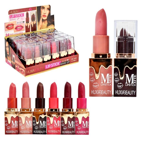Labial cuadrado tapa transparente HuxiaBeauty