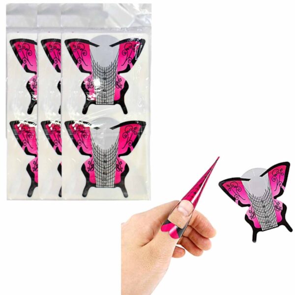 Paquete de moldes para acrílico diseño mariposa 100 unidades