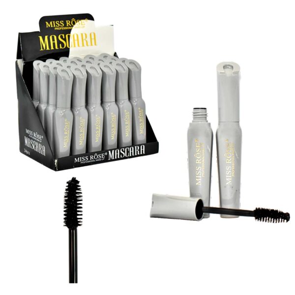 Máscara para pestañas presentación gris Miss Rose 12ML