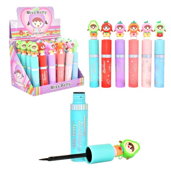 Delineador negro con diseño de niñas coreanas 8ml Miss Betty