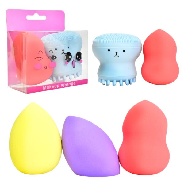 Set De Esponja Para Maquillaje Y Pulpito Exfoliante Makeup Sponge
