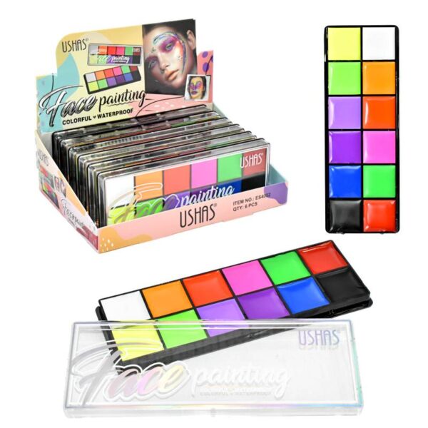 Sombra Neon De 12 Colores Face Painting Ushas Waterproof