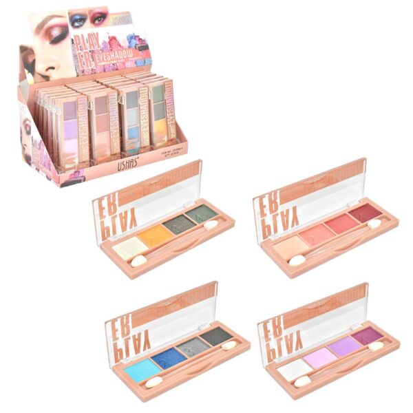 Sombra Para Ojos Ushas 4 Colores Con Aplicador