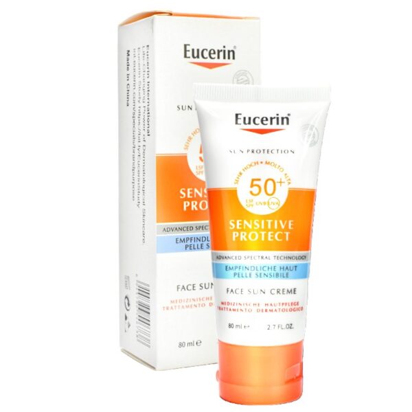 Protector Solar Eucerin Con Piel Sensible 50Spf 80Ml